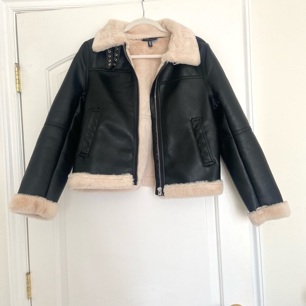 Faux leather jacket. H&M